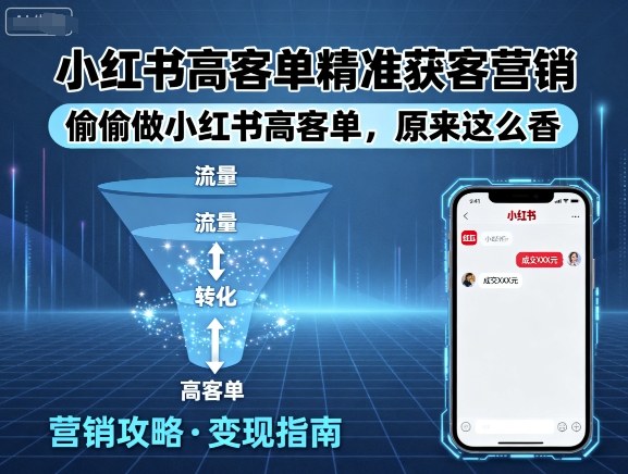 小红书高客单精准获客营销,偷偷做小红书高客单,原来这么香插图 小红书高客单精准获客营销,偷偷做小红书高客单,原来这么香