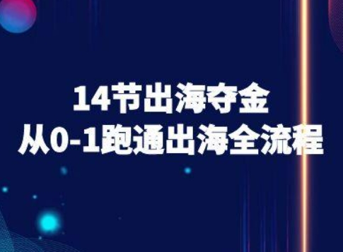 14节出海夺金从0-1跑通出海全流程-跨境电商教程插图 14节出海夺金从0-1跑通出海全流程-跨境电商教程