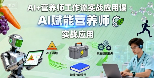 AI+营养师工作流实战应用课,AI赋能营养师插图 AI+营养师工作流实战应用课,AI赋能营养师