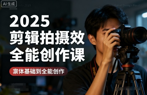 2025剪辑拍摄特效全能创作课,零基础到全能创作插图 2025剪辑拍摄特效全能创作课,零基础到全能创作