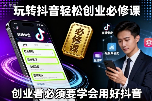 玩转抖音轻松创业必修课,创业者必须要学会用好抖音插图 玩转抖音轻松创业必修课,创业者必须要学会用好抖音