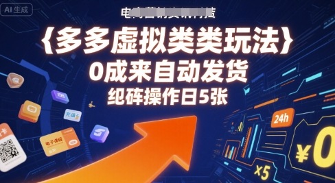 多多虚拟类目玩法,0成本全自动发货,矩阵操作日5张插图 多多虚拟类目玩法,0成本全自动发货,矩阵操作日5张