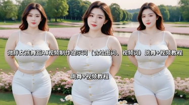微胖女孩舞蹈AI视频制作提示词(含绘图词、视频词) 跳舞+视频教程插图 微胖女孩舞蹈AI视频制作提示词(含绘图词、视频词) 跳舞+视频教程