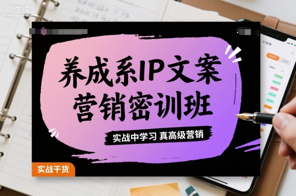 养成系IP文案营销密训班,实战中学习真高级营销插图 养成系IP文案营销密训班,实战中学习真高级营销