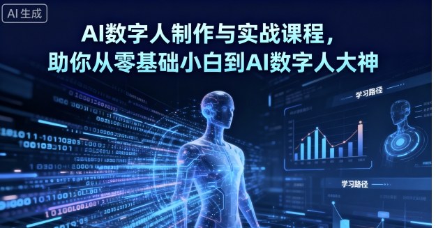 AI数字人制作与实战课程,助你从零基础小白到AI数字人大神插图 AI数字人制作与实战课程,助你从零基础小白到AI数字人大神